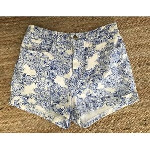 🖤3FOR30! American Apparel Floral High Waist Jean Shorts 28